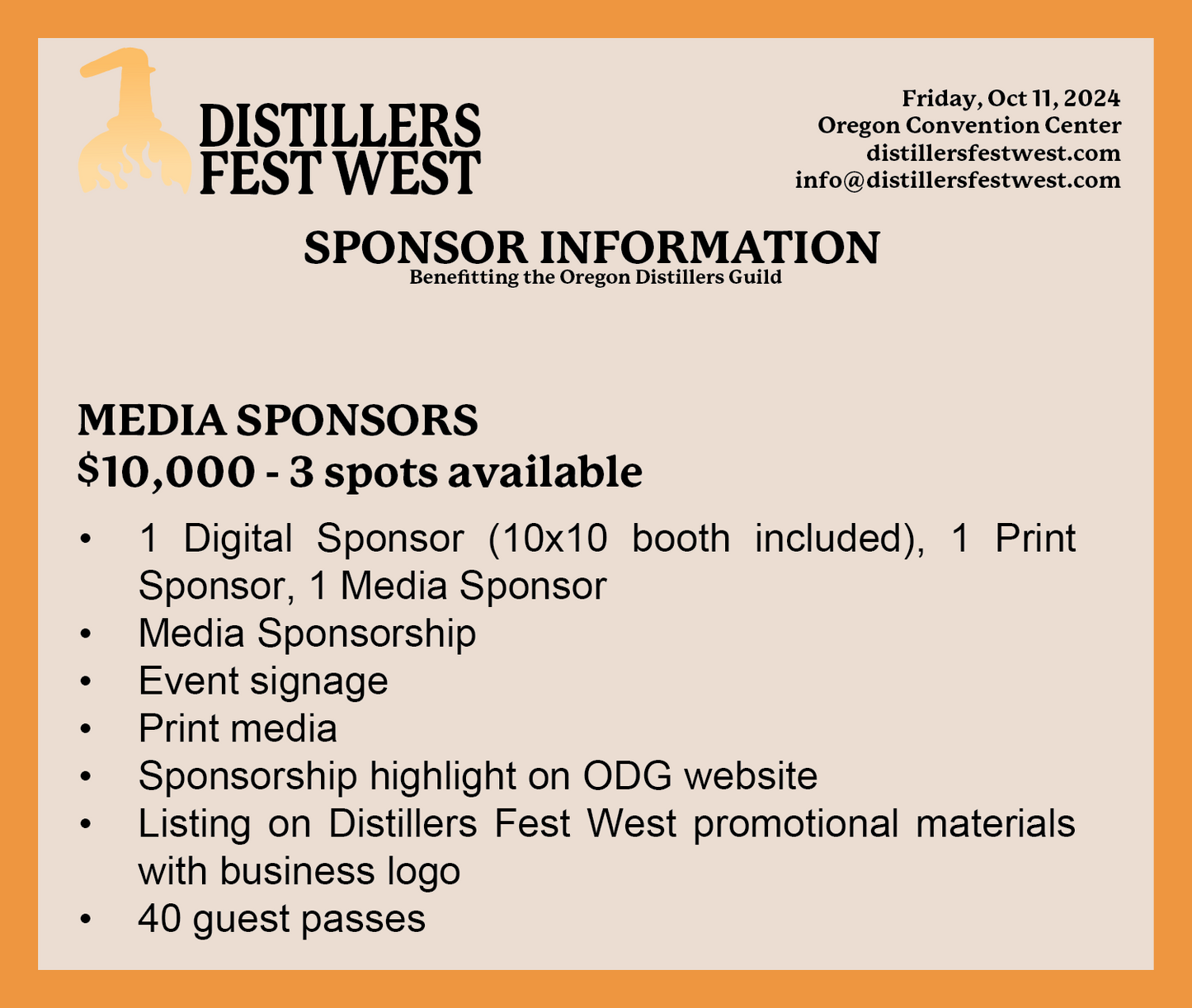 VENDOR/SPONSOR OPTIONS