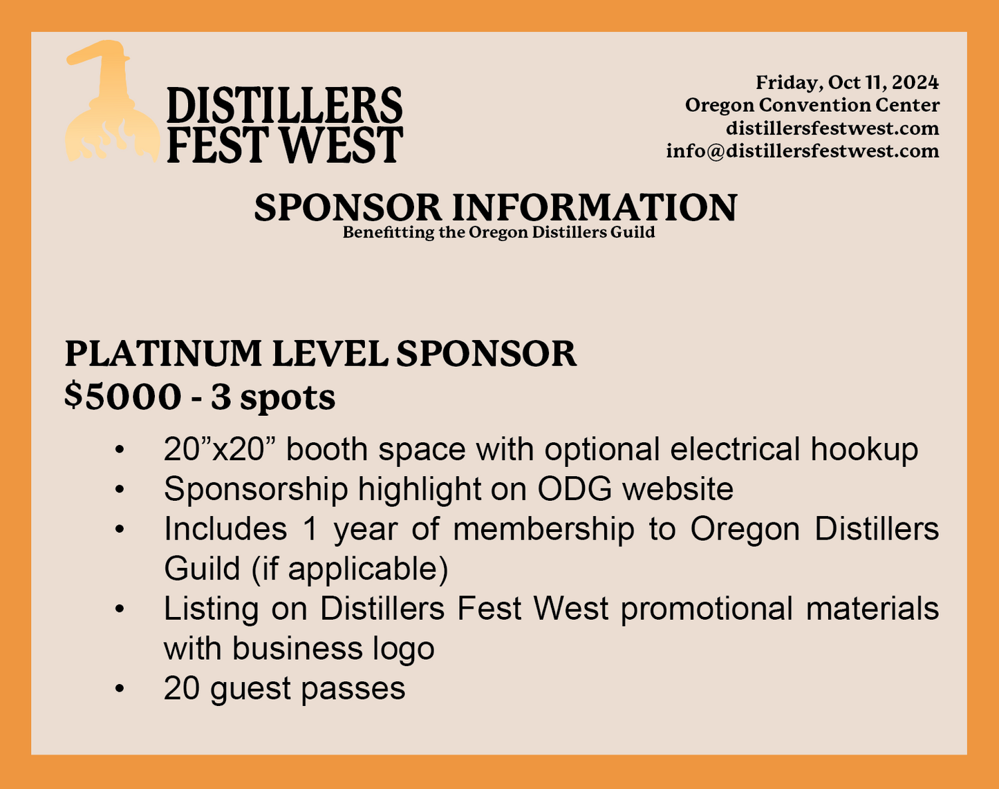 VENDOR/SPONSOR OPTIONS