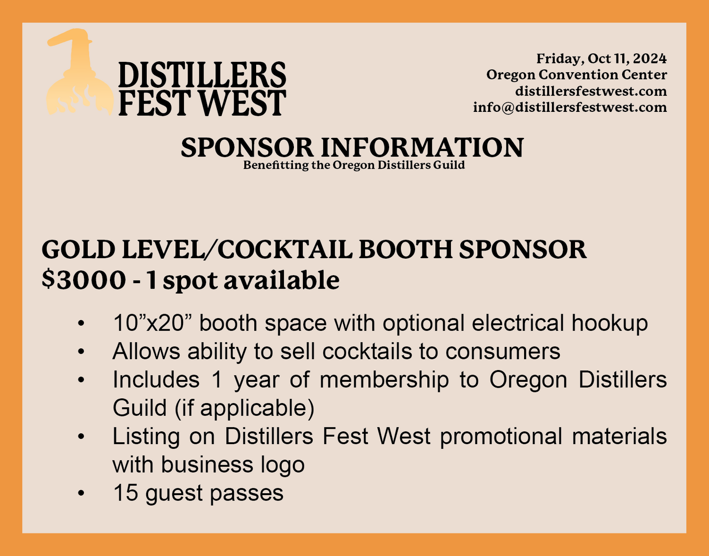 VENDOR/SPONSOR OPTIONS