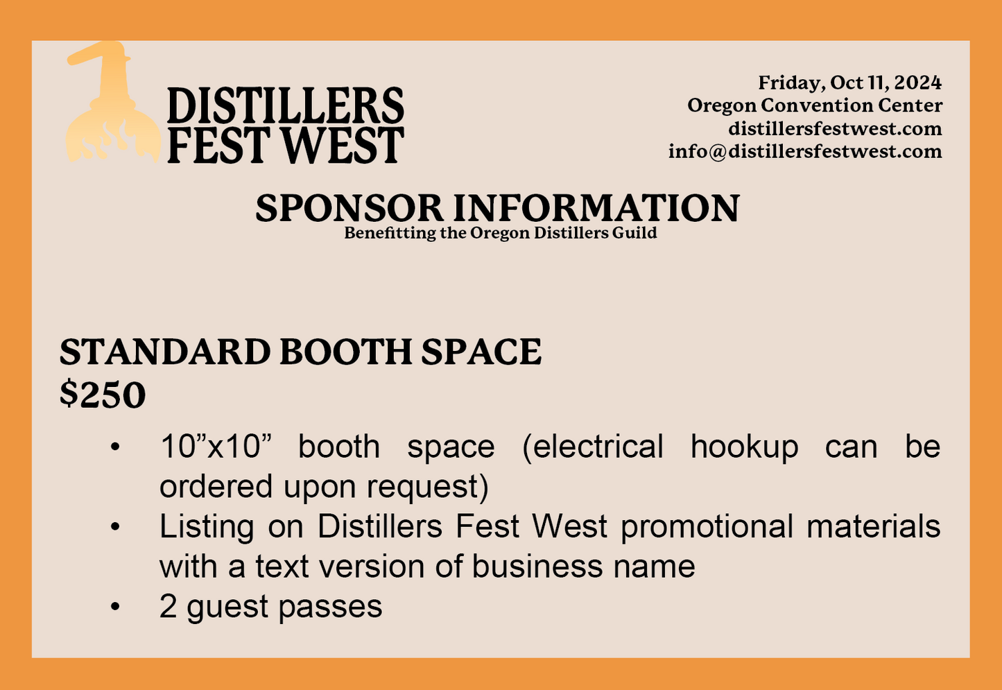 VENDOR/SPONSOR OPTIONS